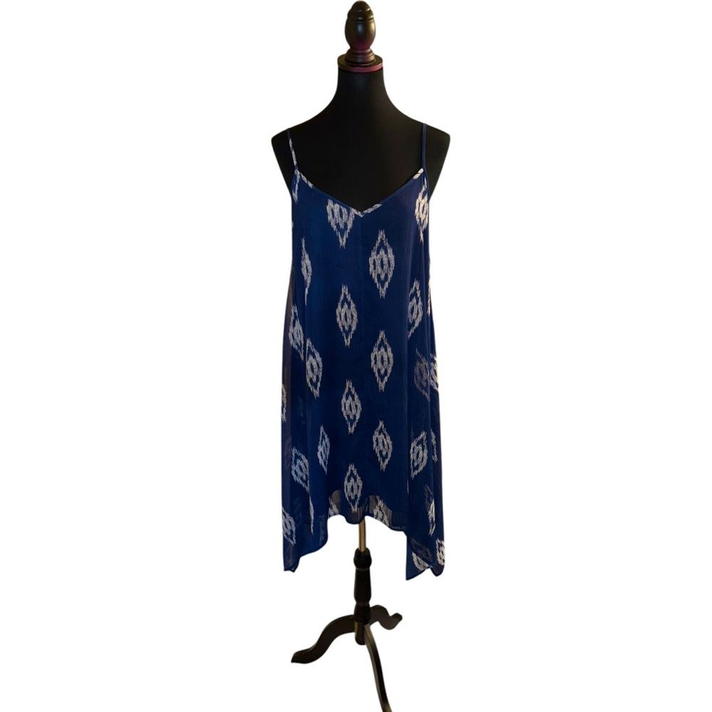Blue and White Patterned Dress